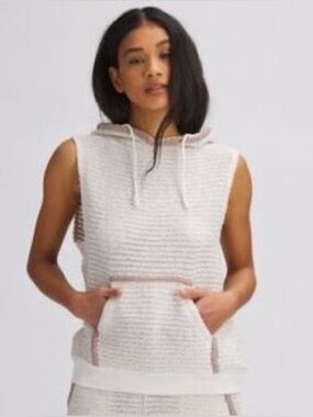 Basin + Range S/L Hoodie Sweater Tank Top Short Sleeve Coastal Minimal Cream